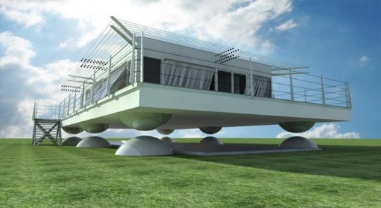 იაპონიაში შექმნეს სახლი,რომელიც მიწისძვრის დროს ჰაერში იწევა